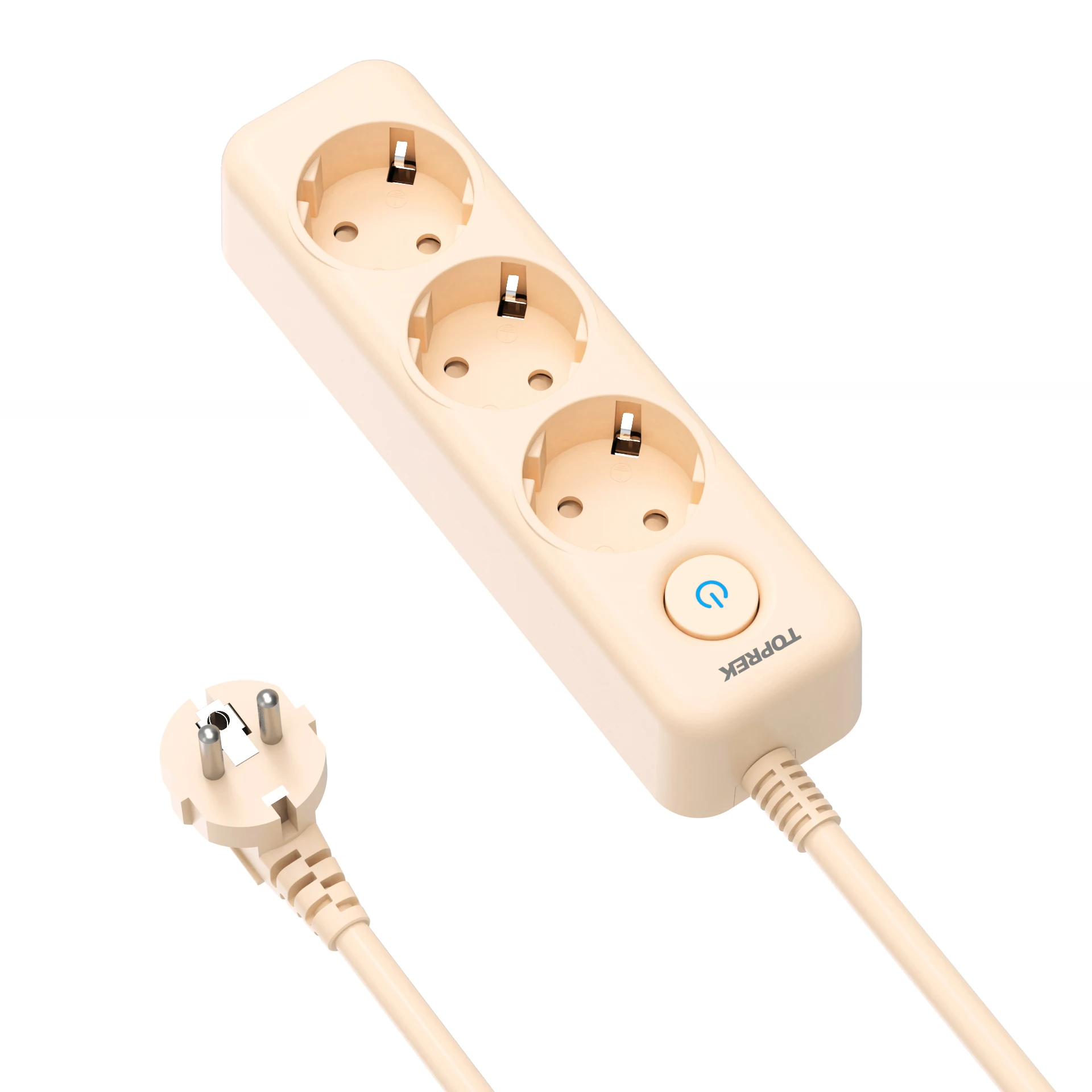 Smart Power Socket Plug EU Power Strip Surge Protector With 3 Outlets  Black White for Europe
