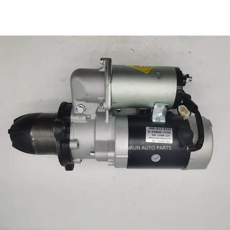 24v 11kw 12t Starter Motor For Komatsu Wheel Loader Wa500 Pc360-7 Pc400-7  600-813-9323 6008139323 - Buy Starting Motor Assembly,Starting Motor,Wheel 