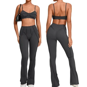 High Waist Plus Size Yoga Pants Set Color Blocking Breathable Sweat-Wicking Yoga Bra Shorts Stretchy Workout Sport Outfit Women