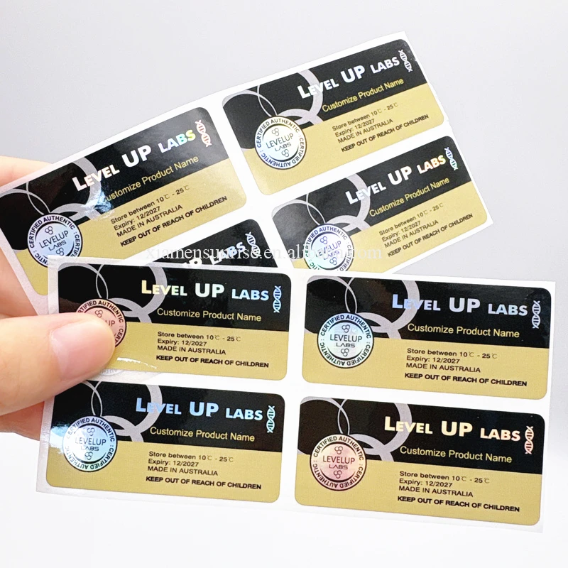 Custom Brand Name Print 10 Vials Tray 2/3ml Vial Labels Stickers Box ...