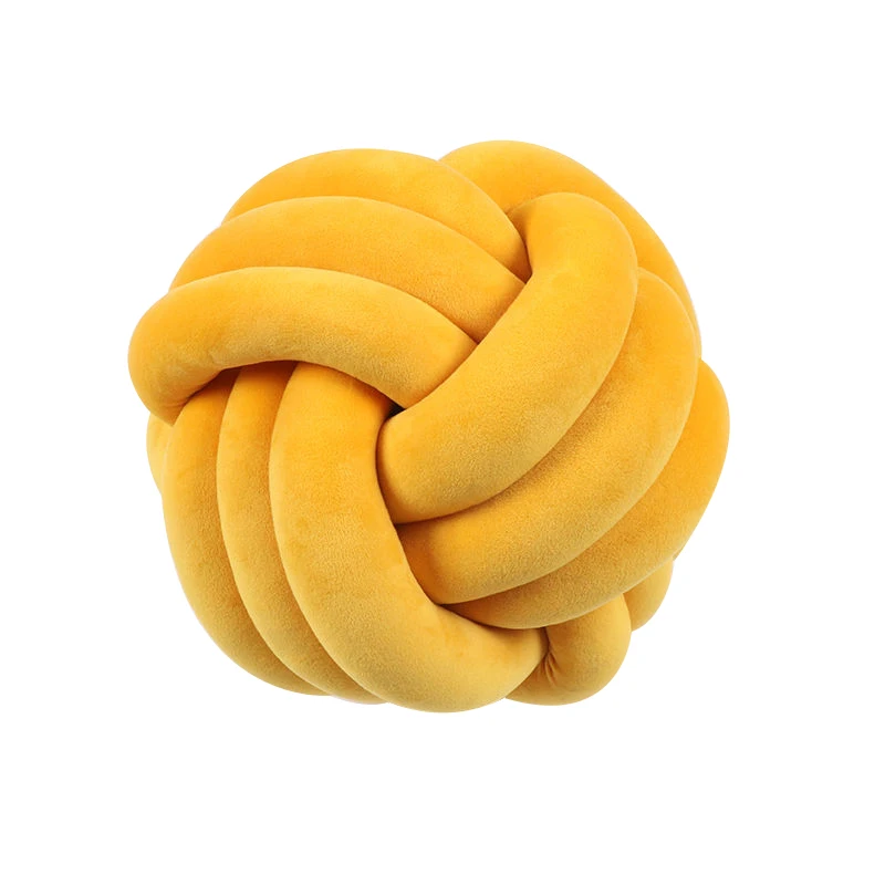 yellow knot pillow