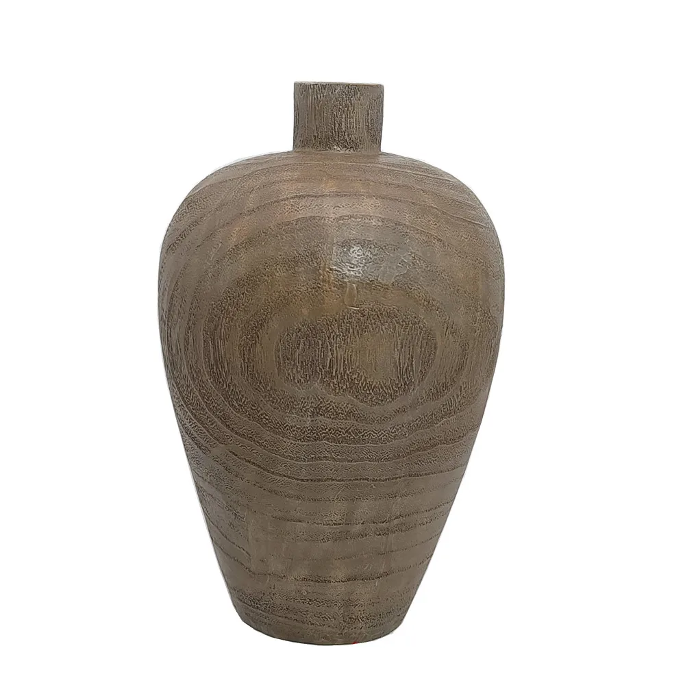 Настольная декоративная деревянная ваза из полирезина 10