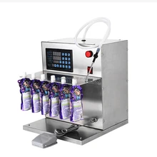 hot sale semi-automatic tabletop Stand-up Pouch bag suction nozzle bag filling machine