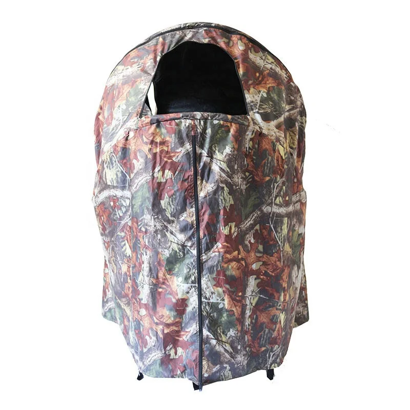 Camo Pop up One Person Easy Build-Up and Carry Hunting Blind Shelter Chair Tent House Camo Hunt Blind