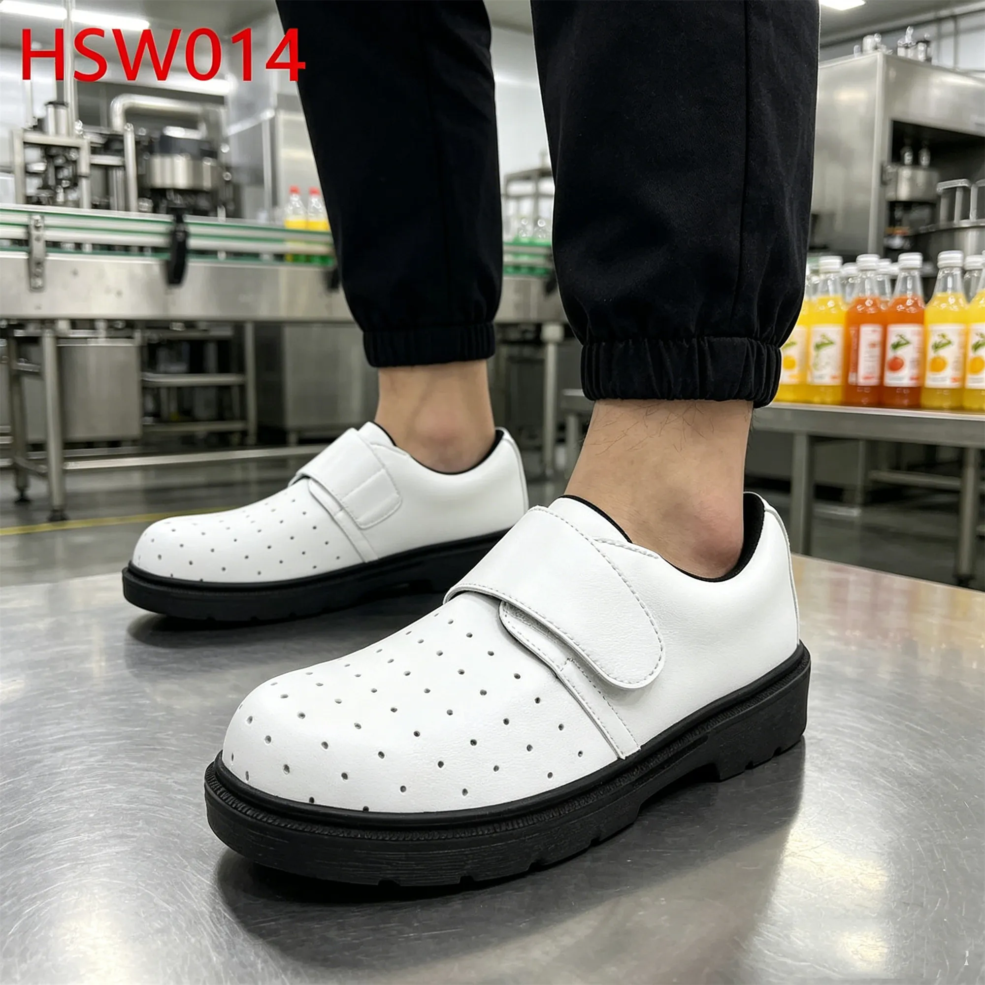 ZYF,Medical Environment Ventilation Holes Design White/black Safety Shoes Anti-acid PU Injection Outsole Work Clogs HSW014