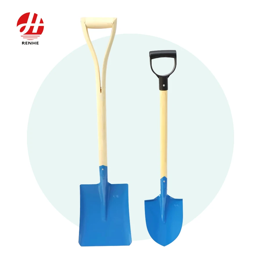 Carbon Steel Shovel Spade Farm Tools Steel Shovel Head Garden Digging Shovel with Wooden Handle
