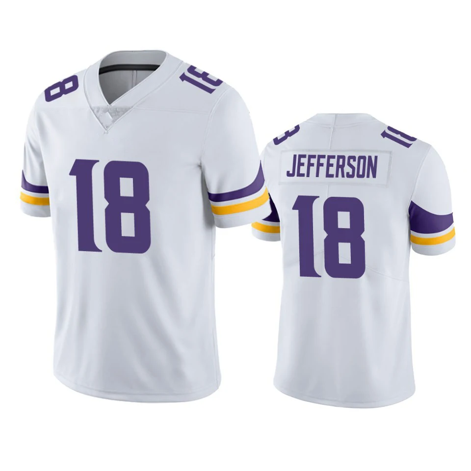 Wholesale Men's Minnesota 18 Justin Jefferson 19 Adam Thielen 4