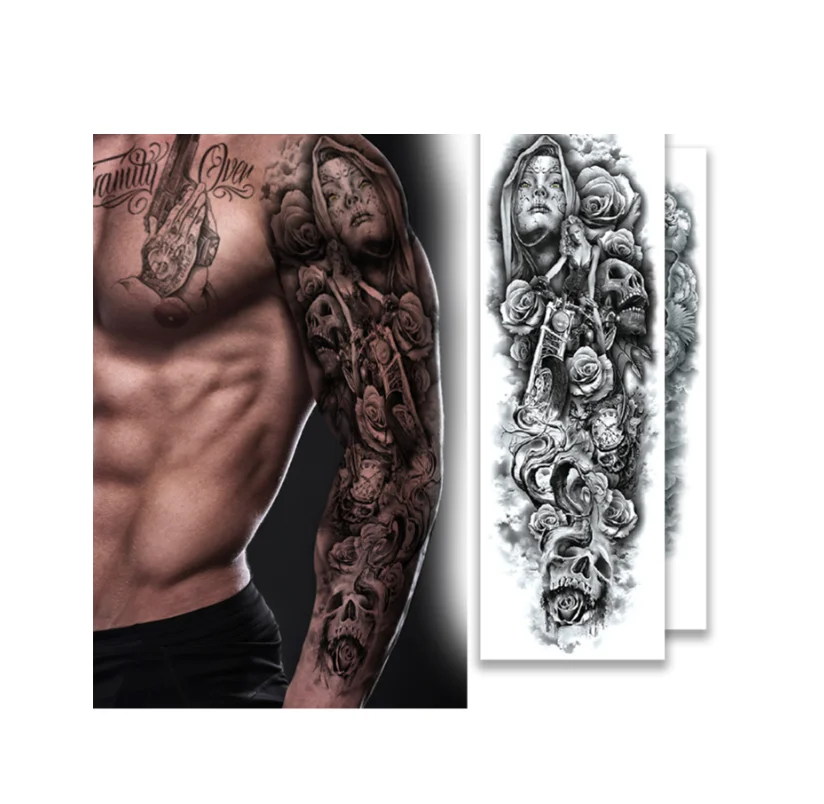 8 Sheets Temporary Arm Sleeve Tattoos - Fake Argentina | Ubuy