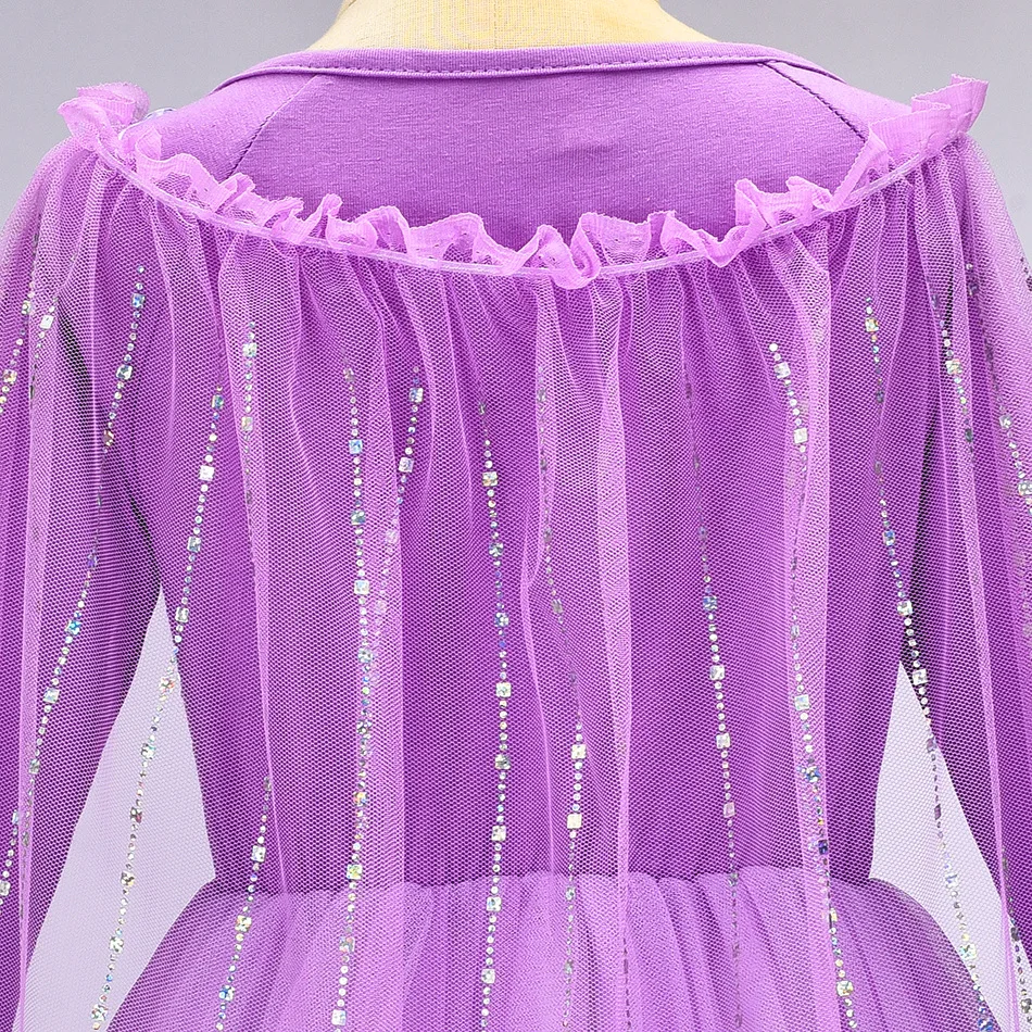 New Elsa Purple Princess Skirt Queen Anna Dress Frozen Dress Elsa Princess Costume  Dress Princess Perform New Skirt Elsa