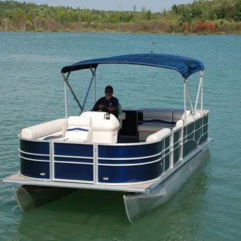 Allhouse 19ft Pontoon Boat With Motor And Trailer Floating Pontoon Boat ...