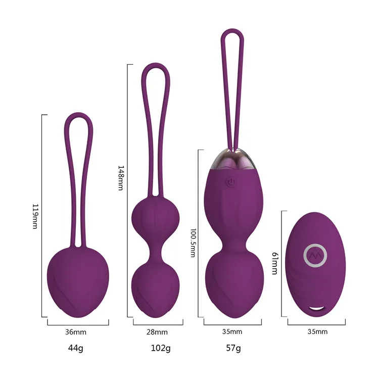 Remote Control High Quality Vibrating Kegel Weights Strengthen Vaginal and Pelvic Floor Muscles Bolas Kegel Balls Set