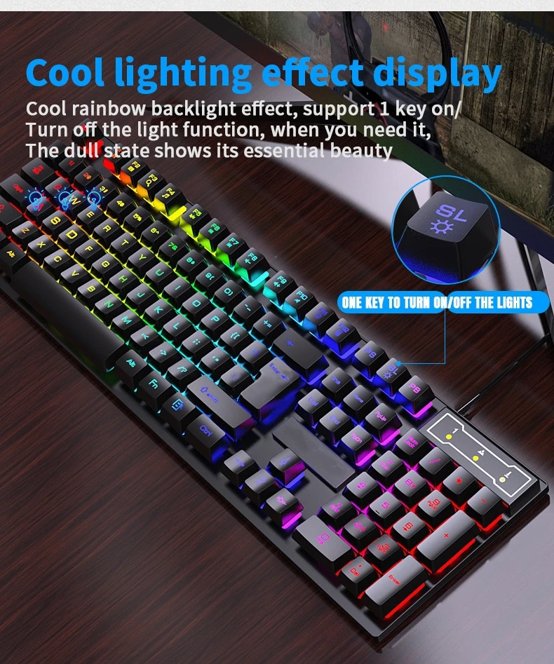 Wholesale Rgb Backlit Rgb Gaming Keyboard Waterproof Rosa Keyboard ...