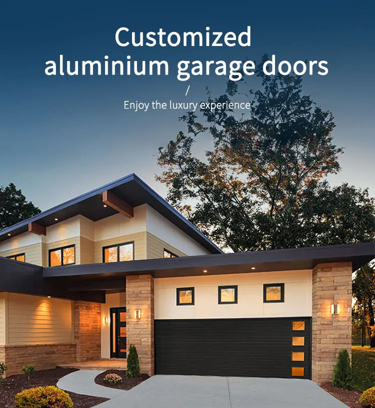 Luxury Modern Automatic Remote Electric Folding Garage Door Main Metal