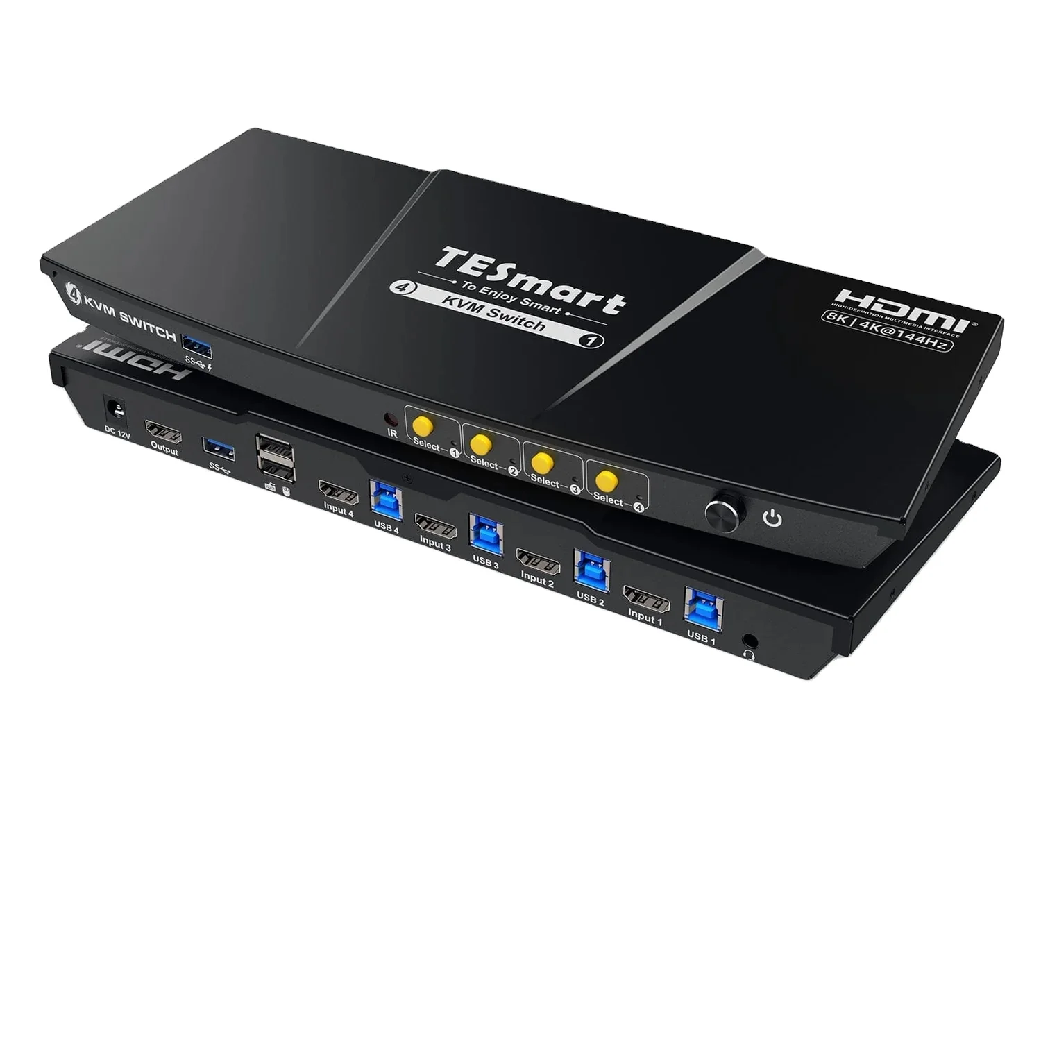 TESmart 4-Port HDMI KVM Switch 8K60 with EDID Support for 4 PCs