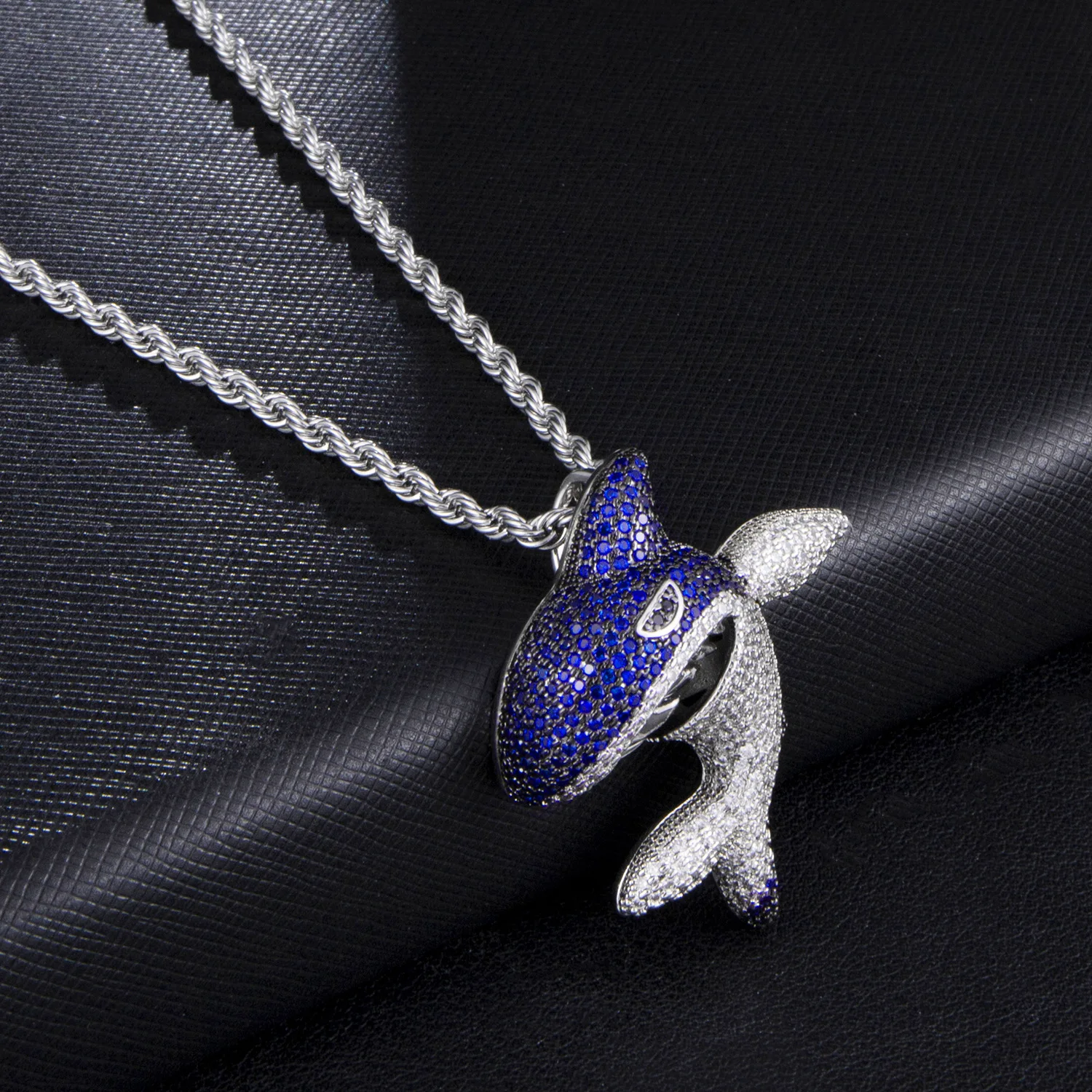 Shark Mens Pendant Necklace 