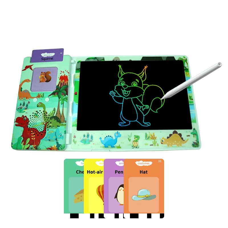 Talking Flash Cards With LCD Writing Tablet - 224 Words Autism Sensory Toys For Kids 3-8