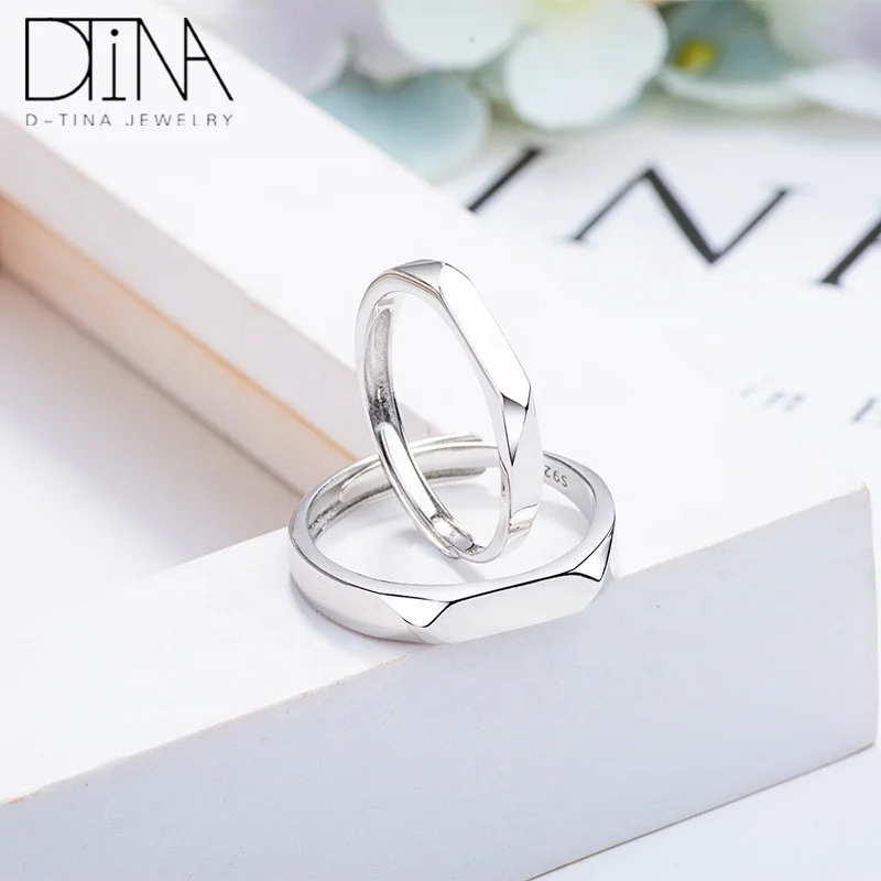 DTINA Silver Couple Rings Perfect for Engagement Anniversaries