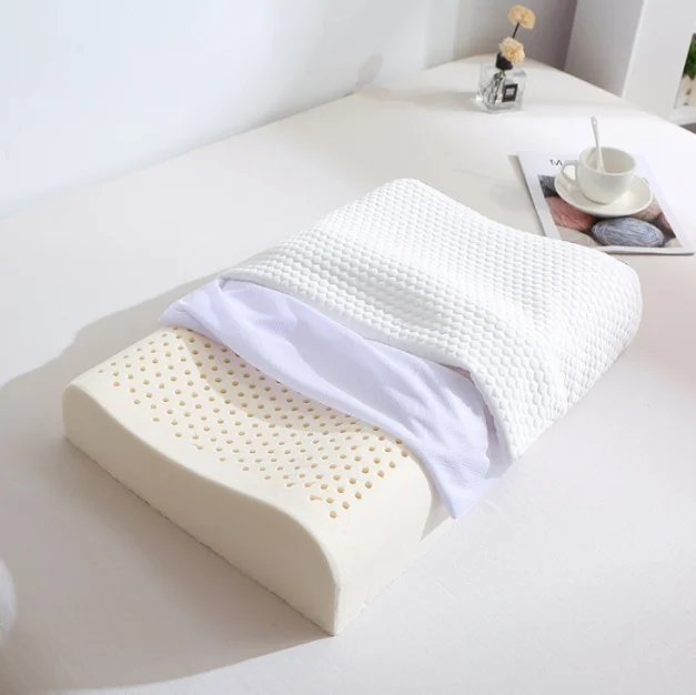 Wholesale 100% Natural Latex Contour Pillow Rubber Pillow for Neck Shoulder Back Support