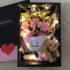Pink rose forget-me-not gift Box