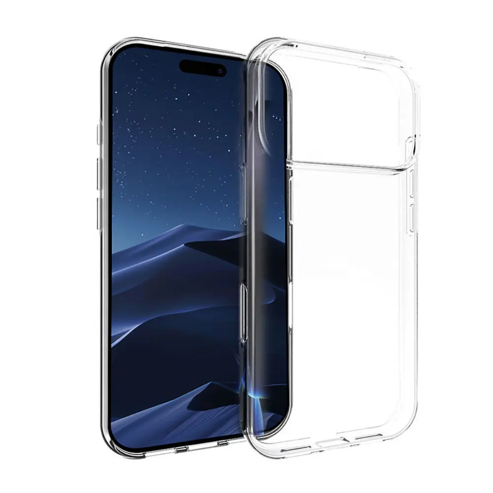 Laudtec ソフトTPU クリアスマホケース 衝撃吸収 イエロー防止 無地バックカバー カスタマイズ可能 iPhone 17 Air 16 Pro Max用 Sjk1067
