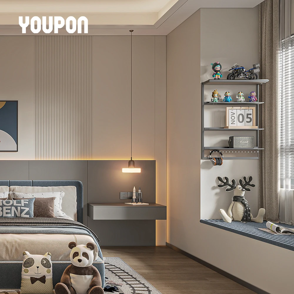 ECO-friendly Wall Organizer Shelf Multi-Tier Space-Saving Storage Wall Floating Shelves for Children's Room