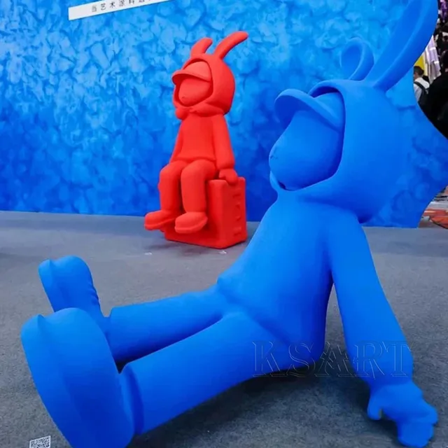 Glass Fiber Reinforced Plastic Cartoon Abstract Custom Sculpture Hotel Creative Drop-down Handicraft Art Display Piece