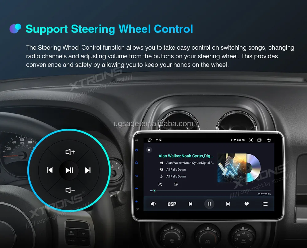 Xtrons 10.1 Inch 1 Din Universal Android 11 Car Radio Multimedia System