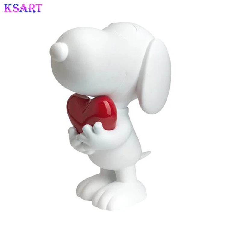 Customizable Modern Design Cartoon Resin Sculpture Snoopy Doll Life-size Fiberglass Dog Sculpture Creative Cartoon Anime Theme