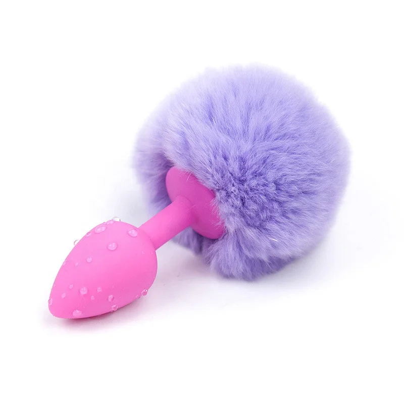 Funny Rabbit Silicone Tail Butt Metal Anal Plug Sexy Romance Games for Women Prostate Massager Sex Toy Butt Plug Tail