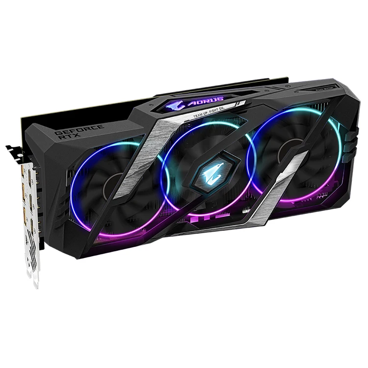 Kartu grafis AORUS GeForce RTX 2060 SUPER 8G, kartu grafis bekas dengan  kipas pendingin 8GB GDDR6 mendukung memori RGB