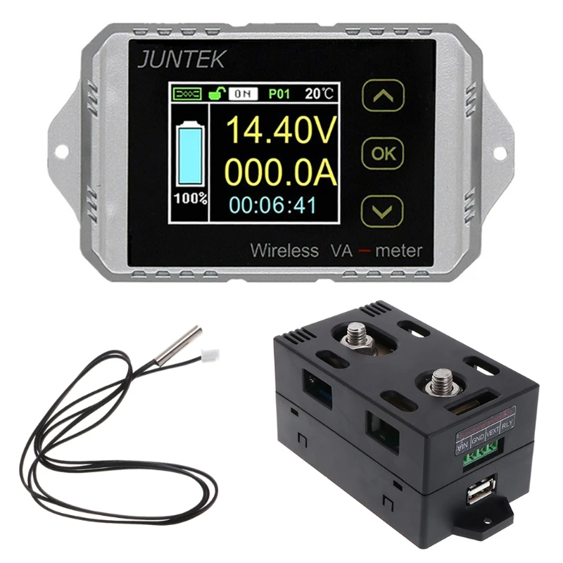 AiLi Bidirectional Current Voltage Meter – DC +/-300A 20V Battery Monitor 12V Solar