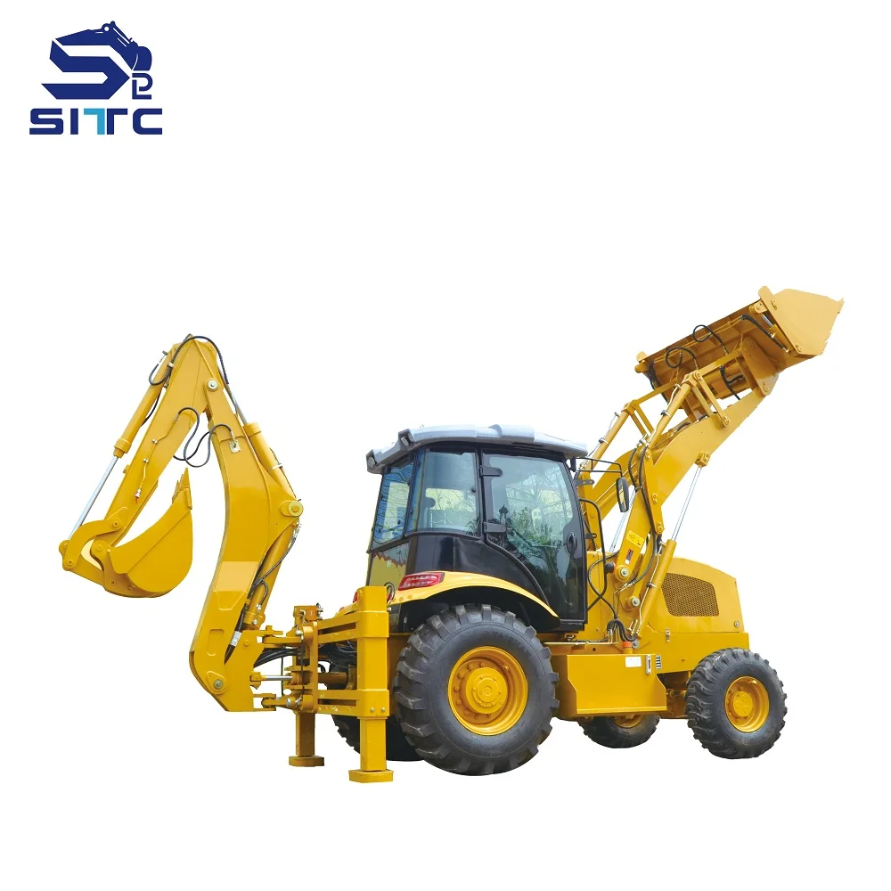 High Performance Backhoe Loader Hydraulic Cylinders Wheel Type Backhoe