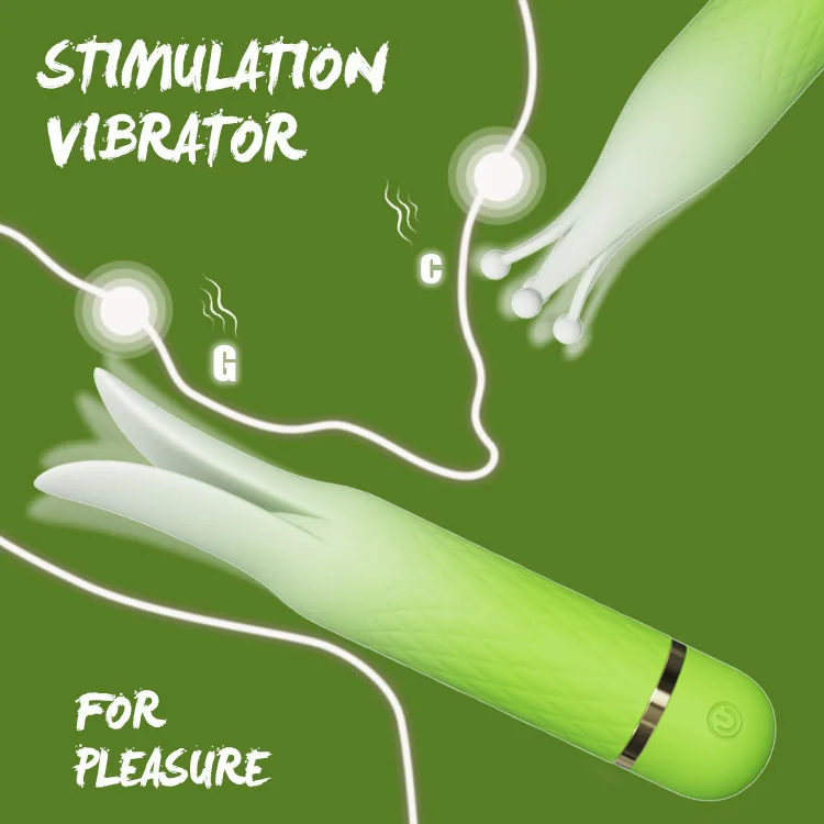 SEXBAY 2024 Latest Design Environmentally Friendly Silicone Double Head Vibrator Three Pieces of Stamen Set G-spot Vibration