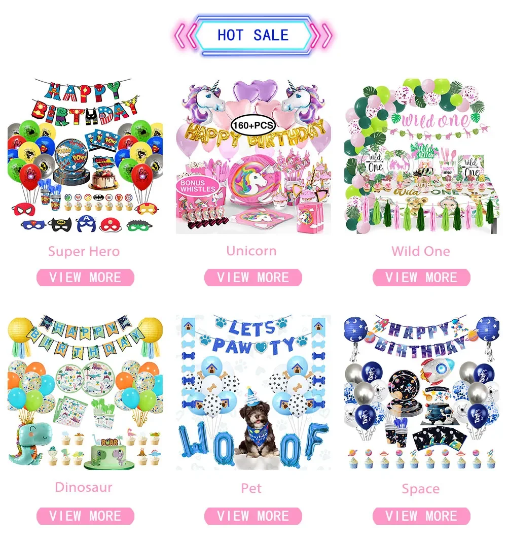 New Cartoon Theme Birthday Tableware Party Supplies Set Buy Party