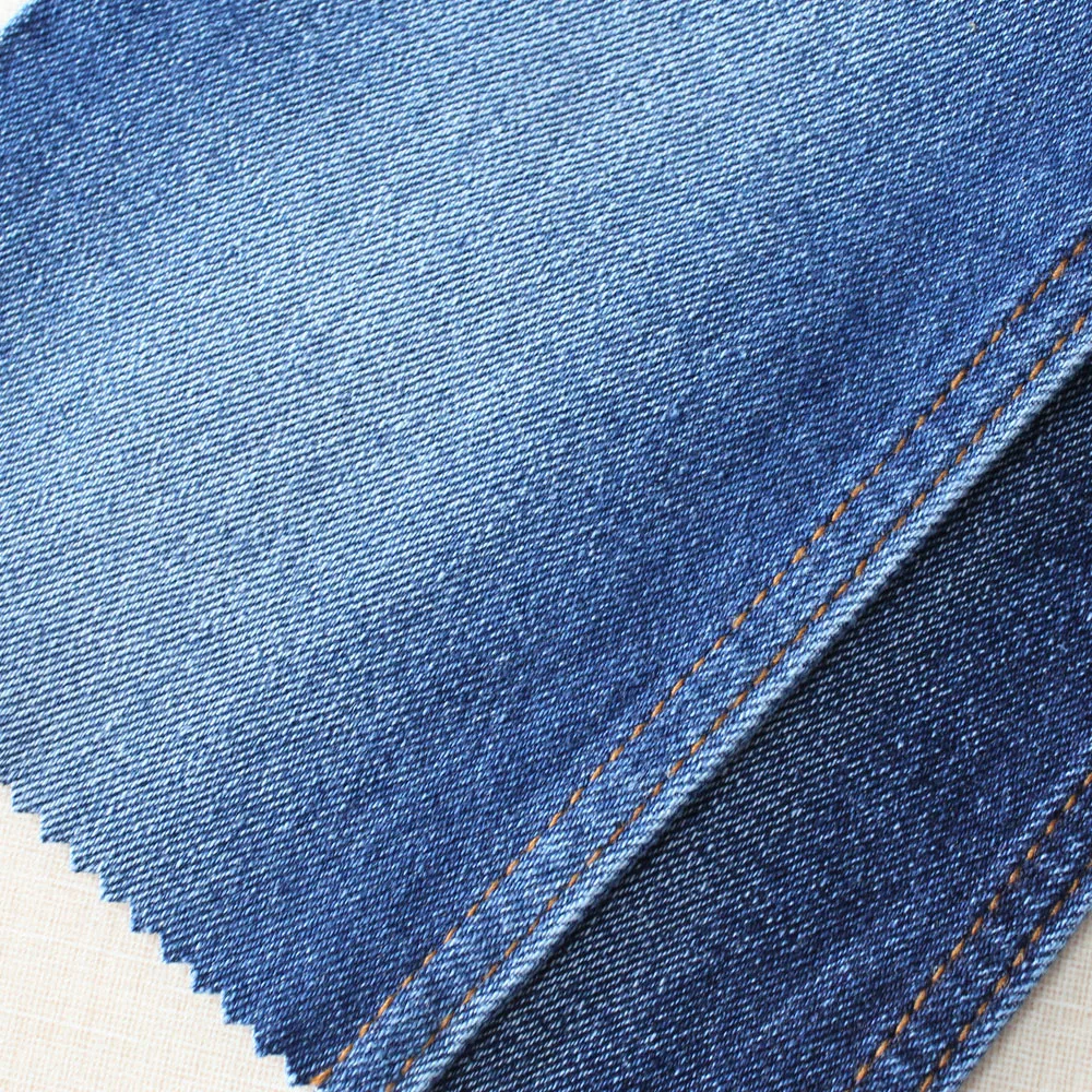 Модные женские Саржевые переработанные текстильные джинсовые ткани