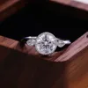 14K white gold diamond ring