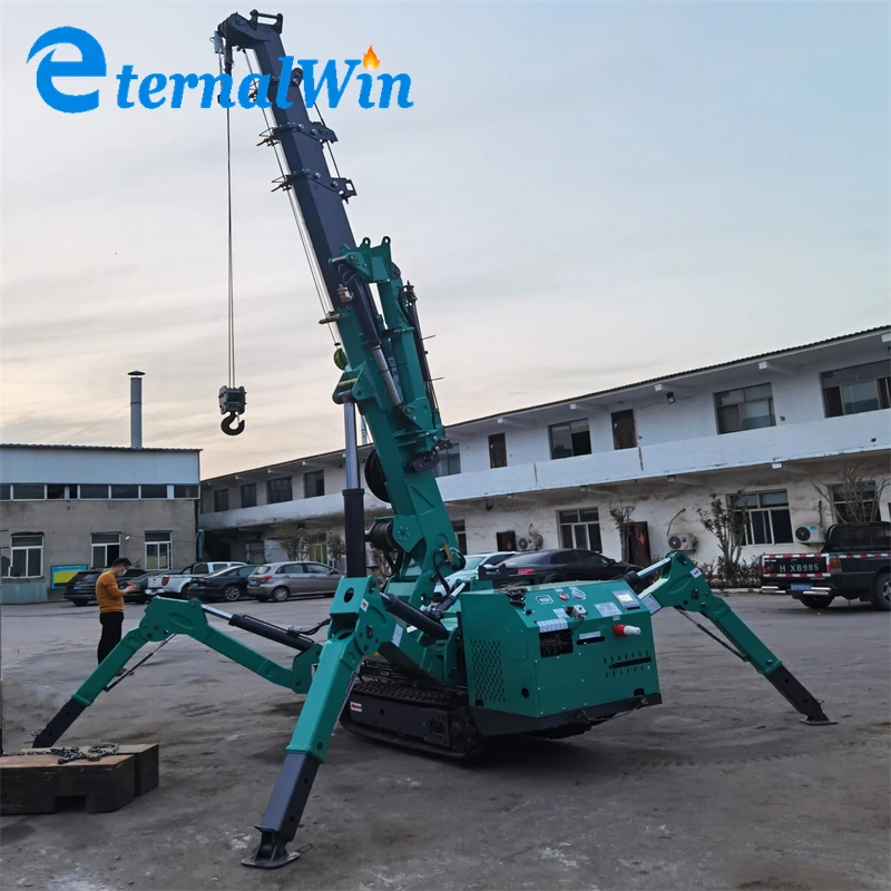 Indoor Outdoor Spider Crane Small Mobile 3 Ton Mini Spider Crane With Torque Limit