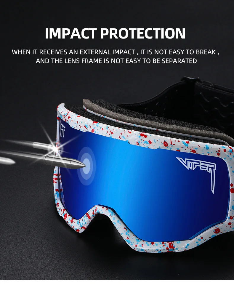 2022 Stylish Best Mirrored Antifog Outdoor Sports Snowboard Goggles