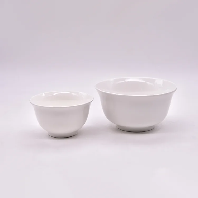 550 ml Juego de 6 cuencos de porcelana para servir ensalada Dowan rama y frutas color blanco