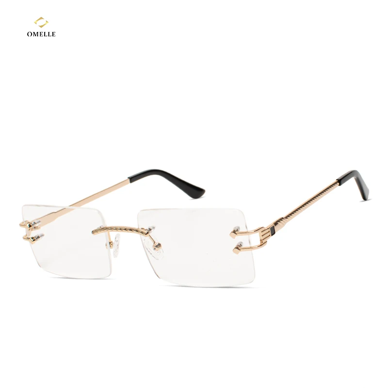 Export Spot Latest Optical Frame Design square Safety Glasses Frameless  Eyeglass Frames for Reading Glasses