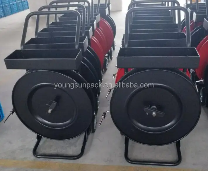 PP PET Straps Manual Strapping Dispenser for Barrel/Case Packaging Cart Tool