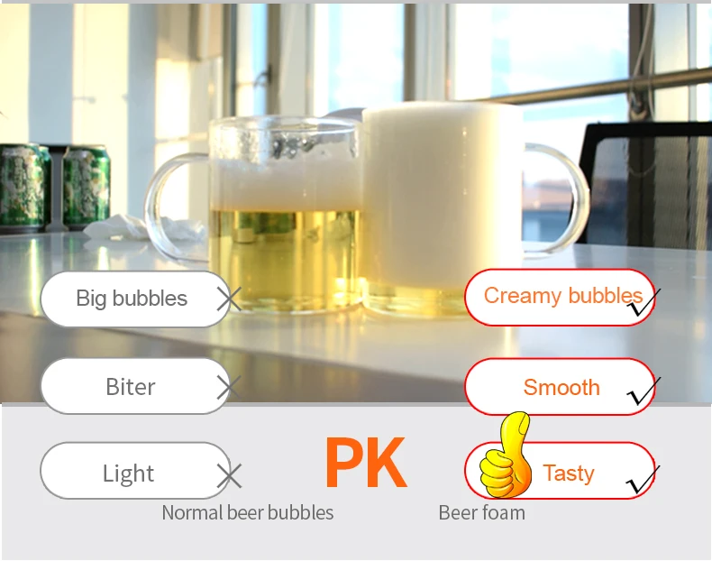 Ultrasonic Vibration Electric Beer Foam Maker Premium Tabletop Beer Tap Dispenser for Canned and Bottled Beer supplier