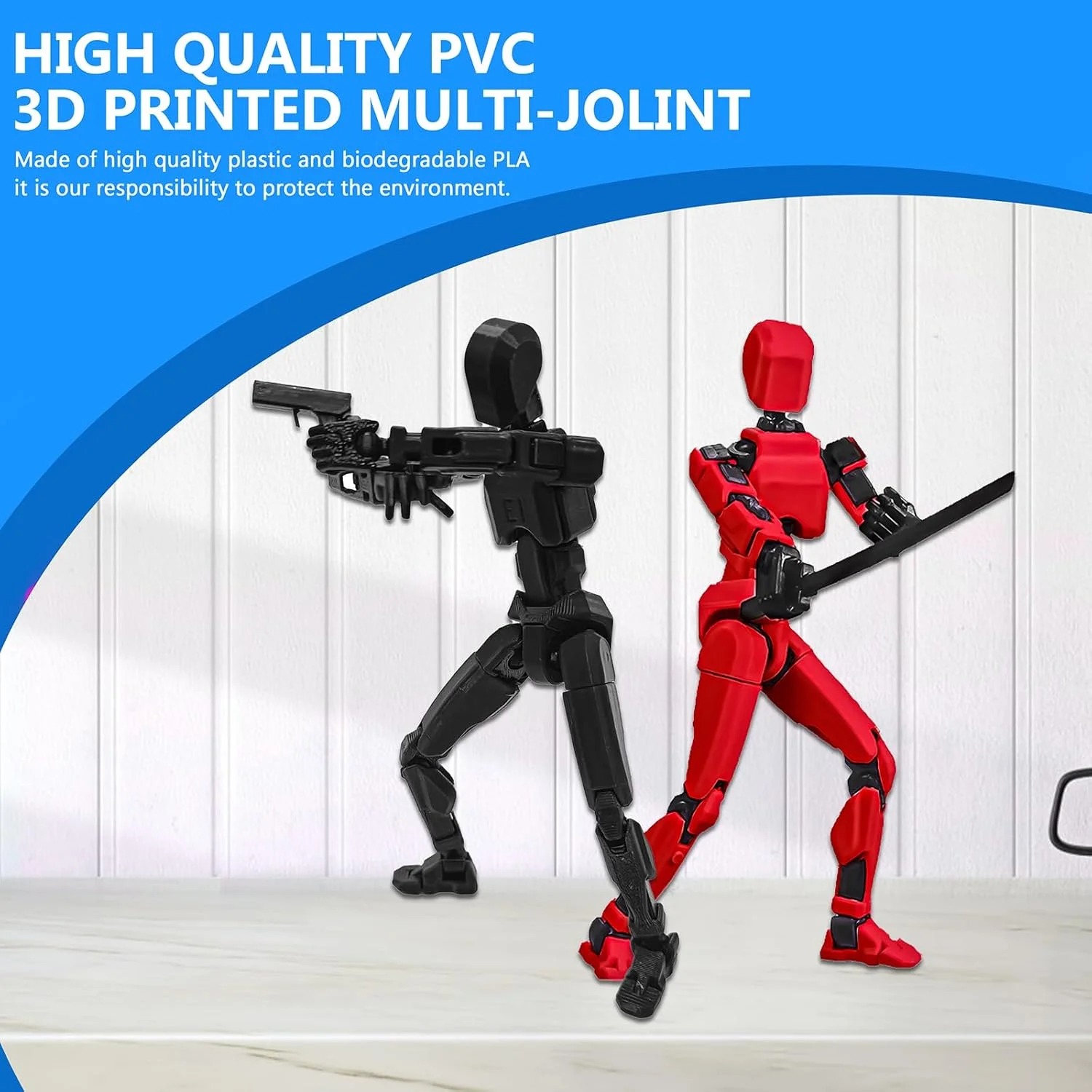 3D Dummy 13 Robot Anime Action Figures PVC Sensory Fidget Toys for Boys Autism Multi-Joints Movable Cool Gadget Gift Kids