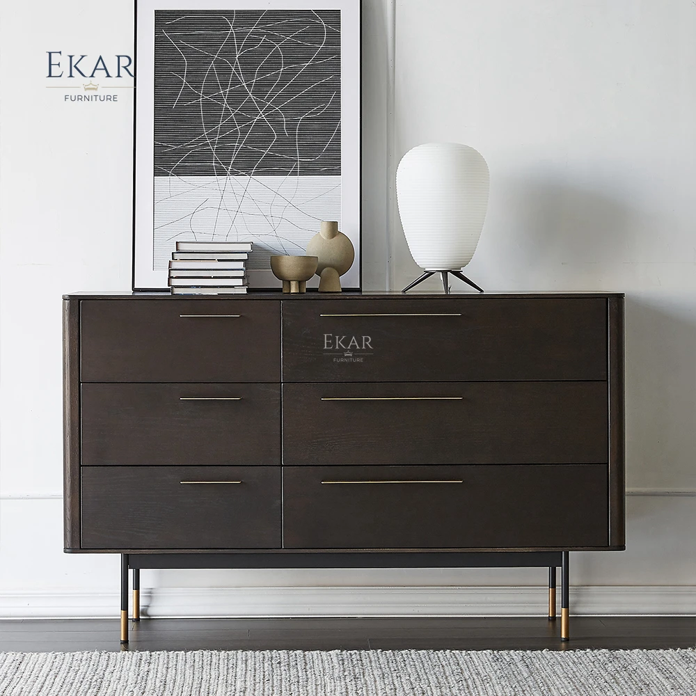 product ekar furniture high quality durable drawer chest solid wooden home furniture 6 chest drawer-60