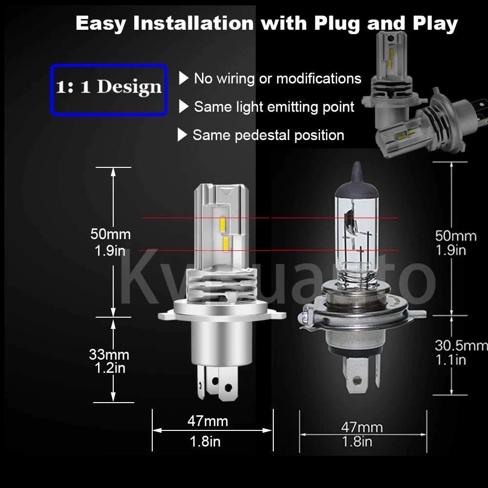 CQL M4 C6 LED Headlight Bulb 36W 8000lm Car Led Headlight H1 H3 H4 H7 H8 H9 H10 H11 9005 9006 for Ford Suzuki toyota