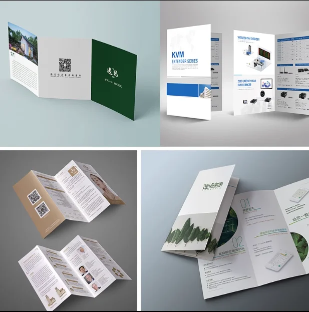 Low Price 2023 Printed Promotion Flyer Leaflet Booklet Printing Cheap Brochure Folded Trifold Leaflet Printing