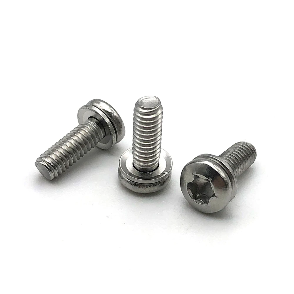 Vít Máy Đầu Chảo M2 M3 M4 Tùy Chỉnh Vít Kết Hợp Đầu Chảo Torx 304/316 Bằng Thép Không Gỉ