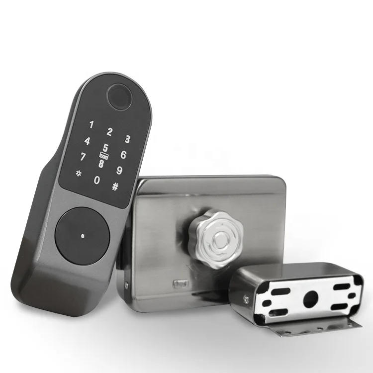High Security Digital Smart Rim Lock Tuya TT Wifi Keyless Smart Door Lock Gate Deadbolt Smart Lock