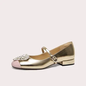 Spring Autumn Women PU Lined Shoes Closed Toe Anti-slippery Women Single Casual Shoes