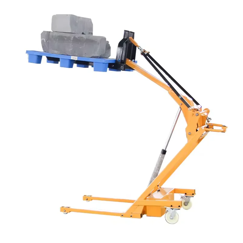500kg 1.5m Folding Boom Crane Truck Portable Stacker Lift Electr Pallet Foldable Forklift